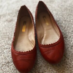 Louise Et Cie Red Leather Flats